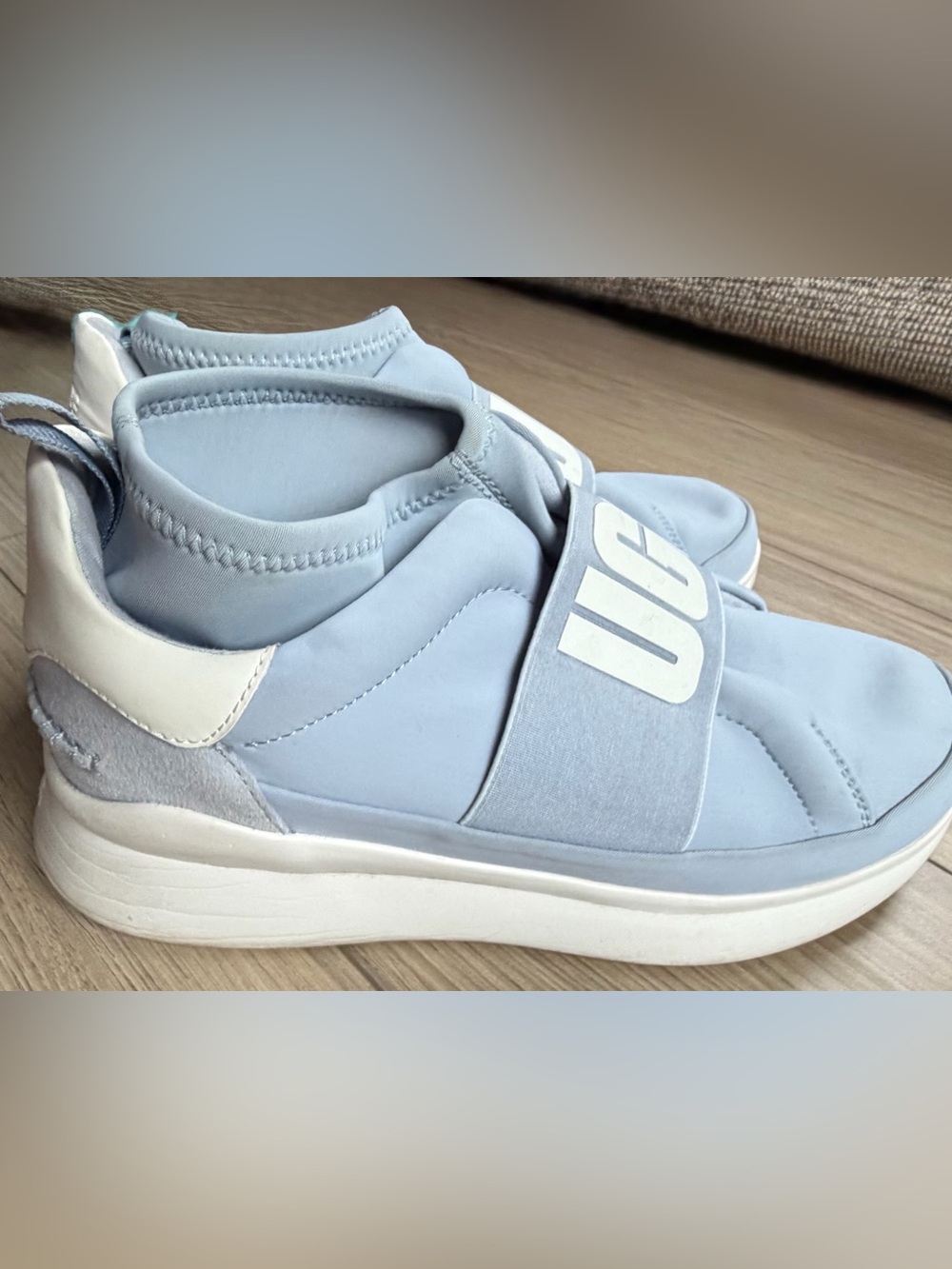 UGG Neutra Womens Size 9.5 Light Blue Athletic Walking Slip On Shoes Sneakers